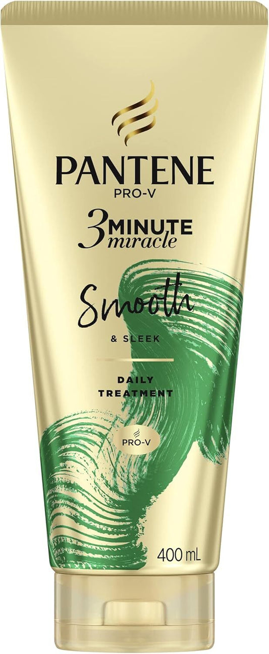 Pantene 3 Minute Miracle Smooth and Sleek - Deep Conditionining Treatment For Frizzy Hair, 400ml – view 2
