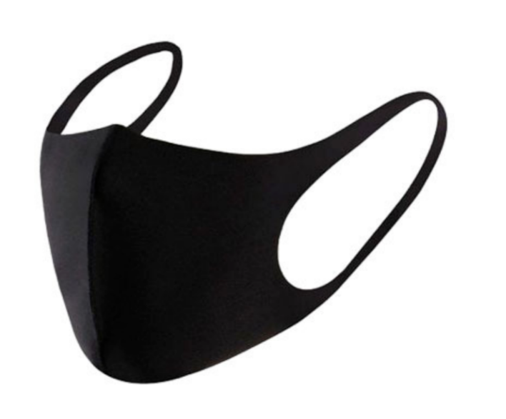 SUMMER Black Reusable Breathable Face Mask V563-57552, Cooling Fabric, Elastic Earloop, Polyester