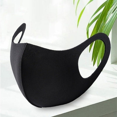 SUMMER Black Reusable Breathable Face Mask V563-57552, Cooling Fabric, Elastic Earloop, Polyester