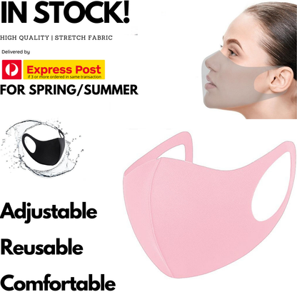 Reusable Breathable Cotton Face Mask - Anti Dust Haze, Pink, Polyester, One Size, V563-59097-02-PINK