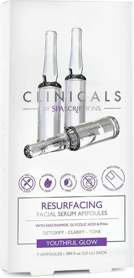 Spascriptions Clinicals Resurfacing Serum Ampoules 7-Pack 2.8ml Each Niacinamide Glycolic Acid PHAs Youthful Glow – view 2