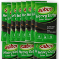 Sabco 12PK Heavy Duty Latex Gloves - Black, Textured Grip, Chemical Protection, Large Size