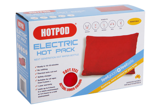 HOTPOD Electric Hot Pack Water Bottle Reheat-able Pillow Pad Sleep Aid - Safety Approved - Auzzistore