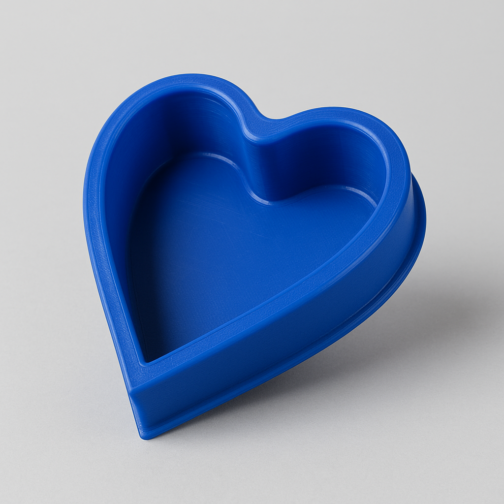 Heart-Shaped Silicone Baking Mould – Blue