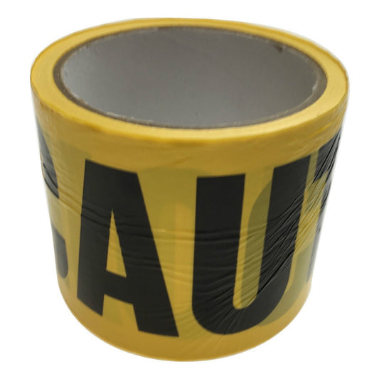 V563-BR Industrial CAUTION Tape 7.5cm x 20m Yellow Safety Barricade Non-Stick - Auzzistore