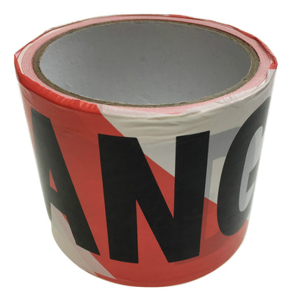 DANGER Industrial Tape V563-BR 7.5cm x 20m Red White Safety Barricade Non-Stick