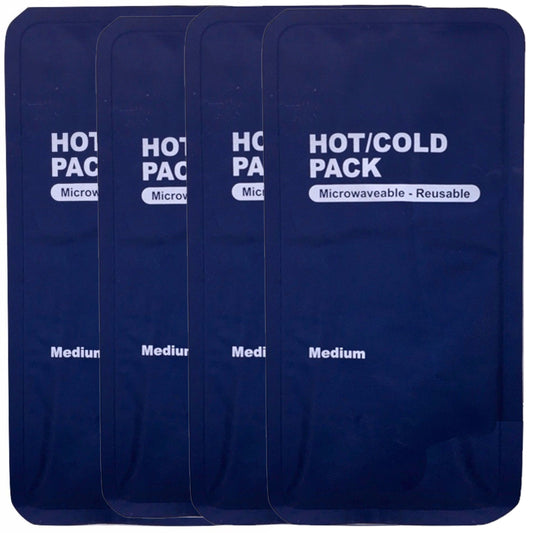 4x HOT COLD PACK First Aid Reusable Ice Heat Gel Packs Microwaveable Relief Bulk - Auzzistore