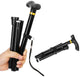 Adjustable Metal WALKING STICK Travel Cane Folding Pole Compact Retractable Hike - Black – view 4