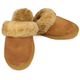 100% Sheepskin Moccasin Slippers Winter Genuine Scuffs Slip On Mens Womens - Chestnut (with fur) - 5 – view 2
