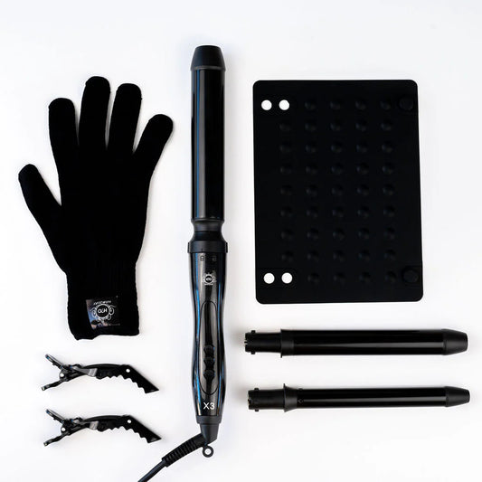 H2D X3 Professional Hair Curling Wand Ceramic Curler Roller - Black – view 2