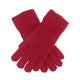 Dents Womens Cable Knit Gloves in Berry – view 2