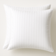 2x 100% Cotton European Pillowcase 400 Thread Count Hotel Quality - Striped White – view 2