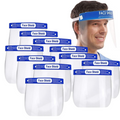 Safety Full Face Shield Anti-Fog Eye Protector, Double-Sided PET, 32x22cm, 12-Pack