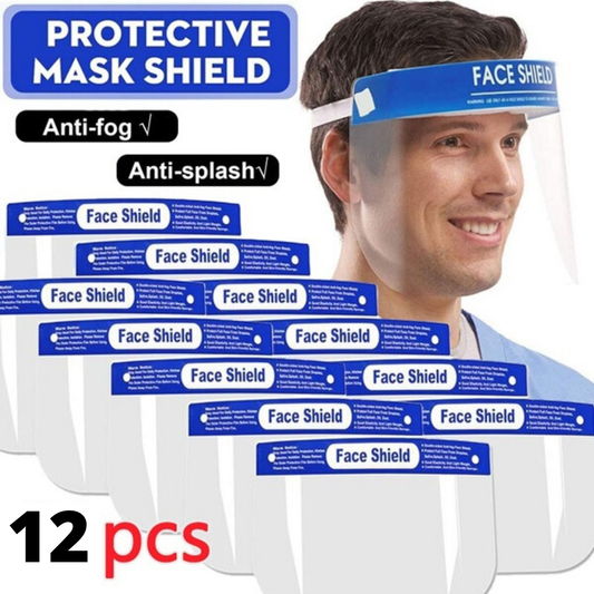 Safety Full Face Shield Anti-Fog Eye Protector, Double-Sided PET, 32x22cm, 12-Pack – view 2