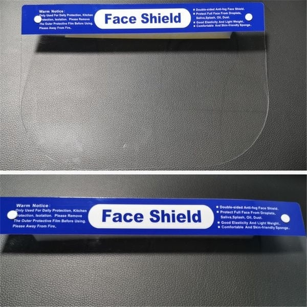 Safety Full Face Shield V563-FS-1, Anti-Fog, Double-Sided PET, 32x22cm, Glasses Compatible, Lightweight