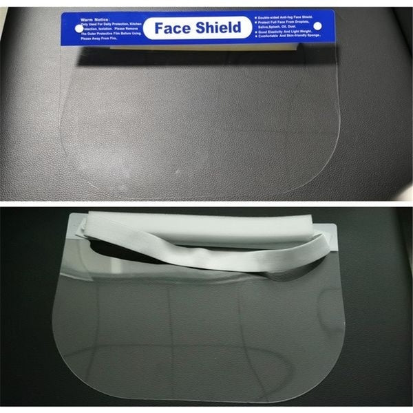 Safety Full Face Shield V563-FS-1, Anti-Fog, Double-Sided PET, 32x22cm, Glasses Compatible, Lightweight