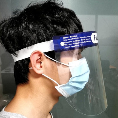 Safety Full Face Shield V563-FS-1, Anti-Fog, Double-Sided PET, 32x22cm, Glasses Compatible, Lightweight