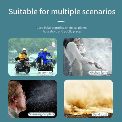 Safety Full Face Shield V563-FS-1, Anti-Fog, Double-Sided PET, 32x22cm, Glasses Compatible, Lightweight