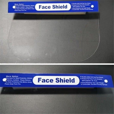 Safety Full Face Shield Anti-Fog Eye Protector, Double-Sided PET, 32x22cm, V563-FS-1, 3PCS