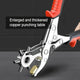 Multi-Size Leather Belt Eyelet Hole Punch Plier, Stainless Steel, Revolving Tool V563-H143 – view 4