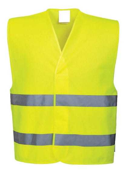 Hi Vis Safety Vest Yellow Reflective Tape One Size Night & Day Use New