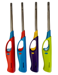4x Long Gas Lighter for BBQ Kitchen w/ Safety Lock - Assorted Colours