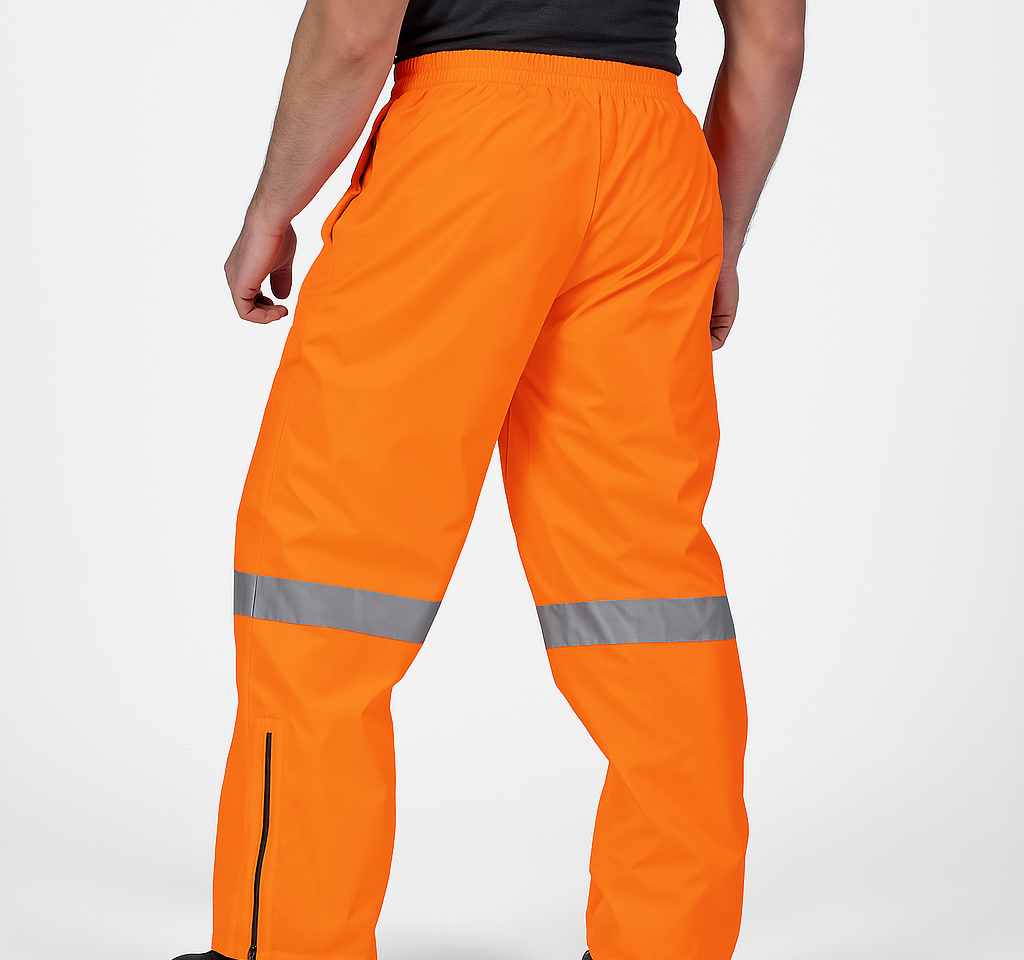 Huski Men's Hi Vis Safety Trousers - Tarmac Orange, 5XL (117cm)