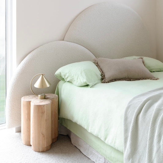 100% Cotton Muslin Duvet Quilt Cover Set w/ 2 Pillow Cases in Pastel Green - Super King - Auzzistore