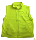 HI VIS Polar Fleece Vest V563 Full Zip Safety Workwear, Fluro Yellow, UPF 40-50+, 2 Pockets, L