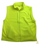 HI VIS Polar Fleece Vest V563 Full Zip Safety Workwear, Fluro Yellow, UPF 40-50+, 2 Pockets, L