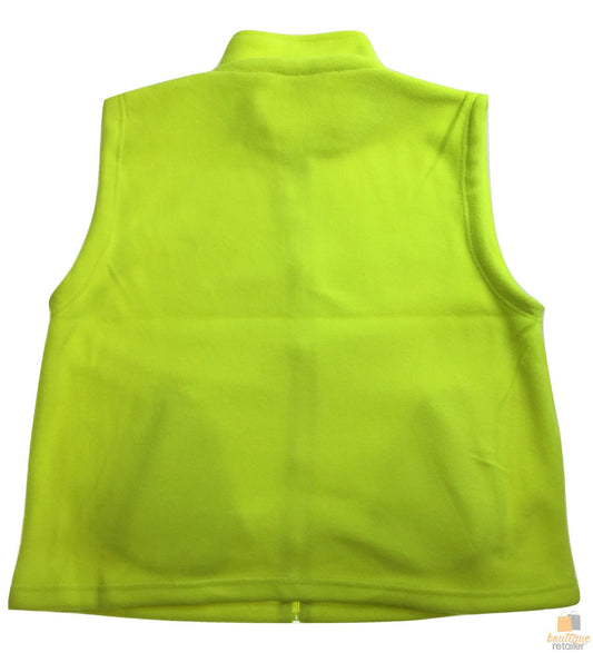 HI VIS Polar Fleece Vest V563 Full Zip Safety Workwear, Fluro Yellow, UPF 40-50+, 2 Pockets, L – view 2