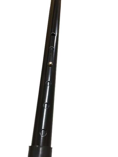 Metal WALKING STICK Travel Extendable Pole Compact Adjustable Lightweight - Black