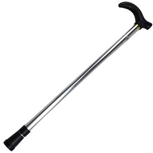 Metal WALKING STICK Travel Extendable Pole Compact Adjustable Lightweight - Silver - Auzzistore