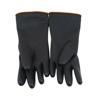 V563-SUNGLOVES-1PK Latex Gloves - One Size, Anti Chemical, Acid Resistant, Heavy Duty, Comfortable