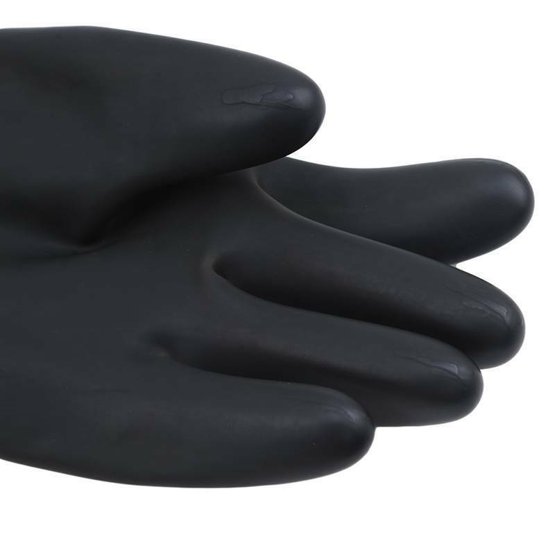 V563-SUNGLOVES-1PK Latex Gloves - One Size, Anti Chemical, Acid Resistant, Heavy Duty, Comfortable