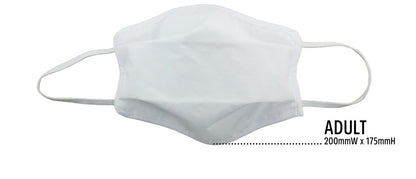 Tigerplast Fabric Face Mask 6-Pack, Washable, Reusable, 3-Layer, OEKO-TEX Certified, White