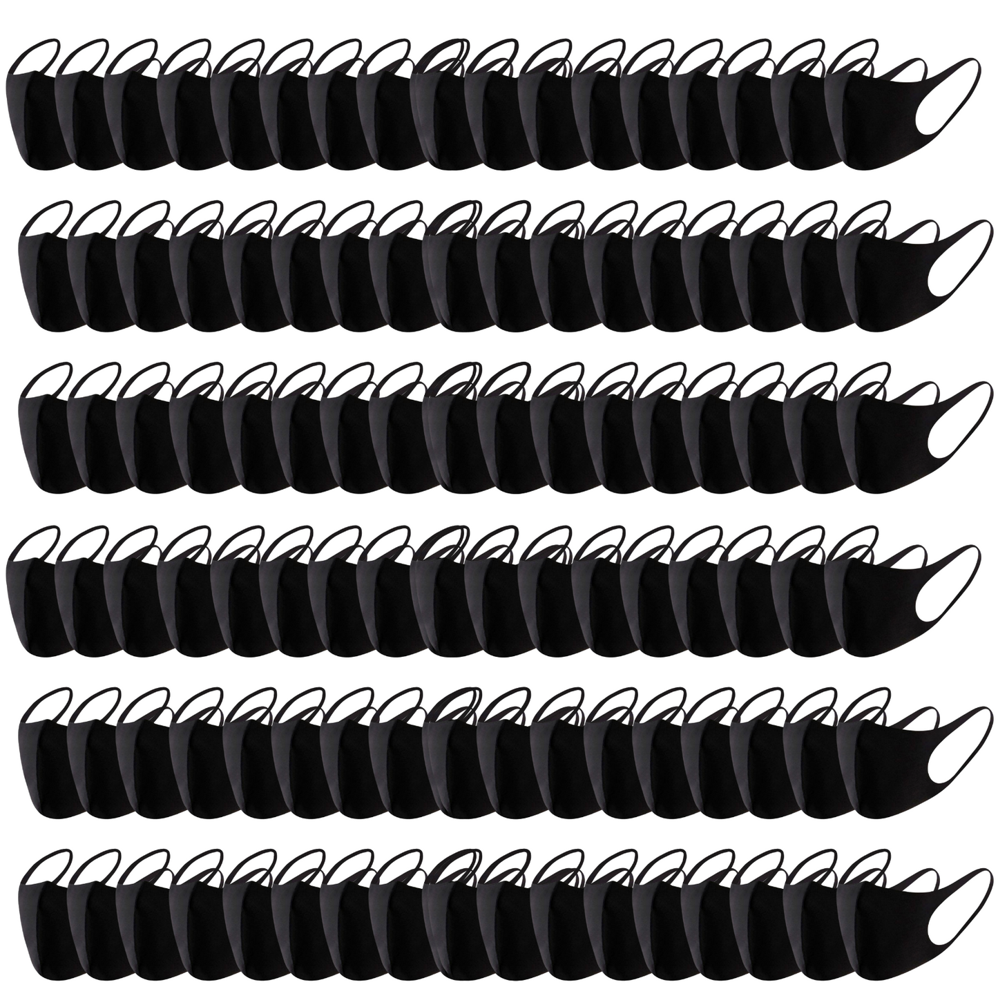 UPWR 100x Reusable Breathable Face Masks V563, Cooling Fabric, Elastic Earloop, Polyester