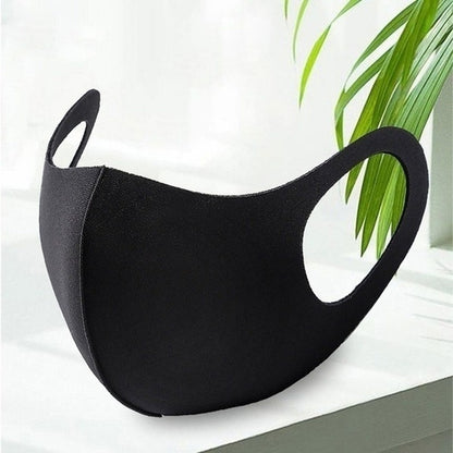 10x Summer Reusable Breathable Face Mask - Cooling Polyester, Anti Dust Haze, One Size, Black