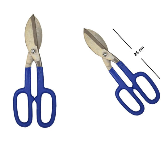 10" Heavy Duty Metal Shear Snip Scissors - Steel Plate & Wire Cutter, Ergonomic Design