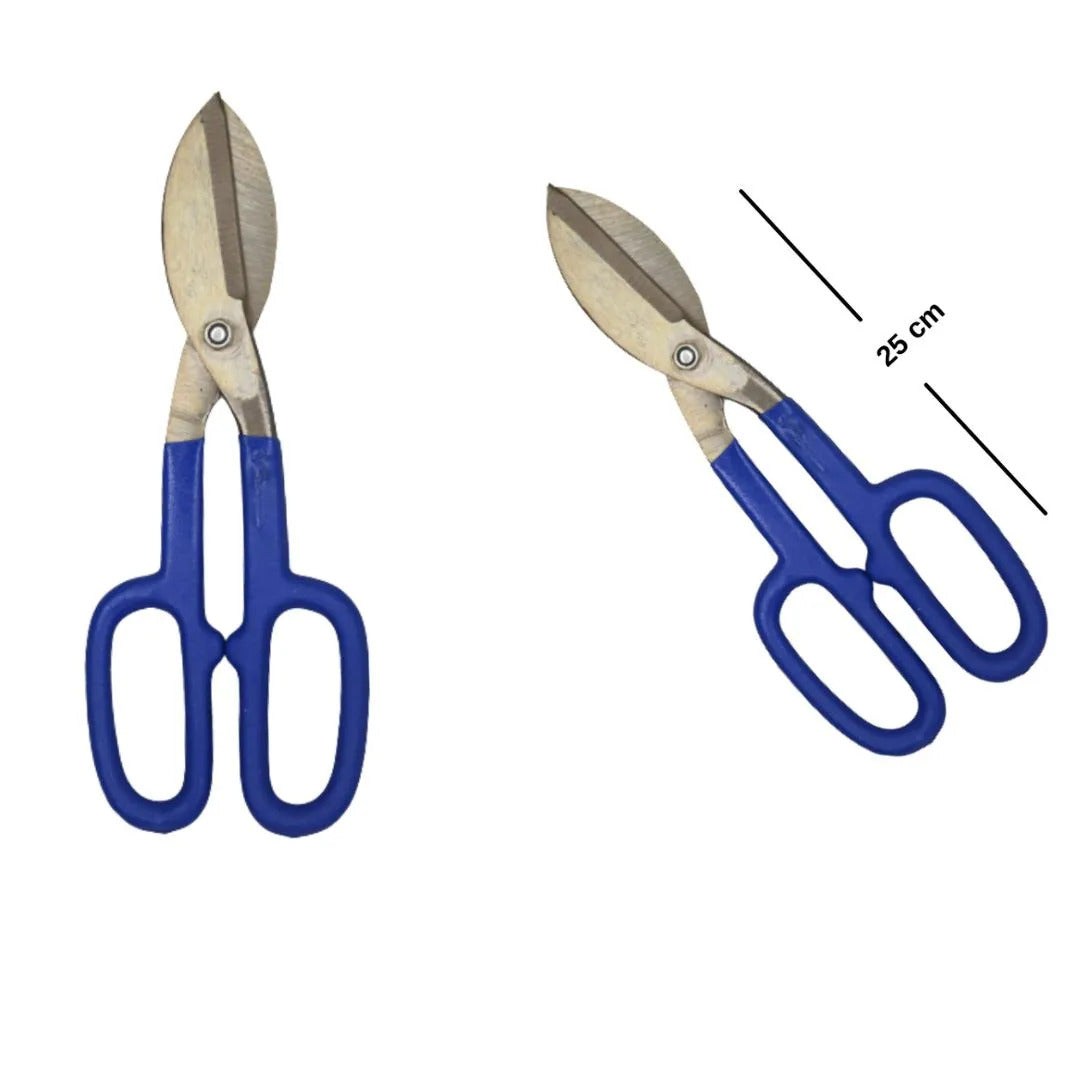 10" Heavy Duty Metal Shear Snip Scissors - Steel Plate & Wire Cutter, Ergonomic Design