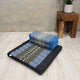 Thai Meditation Cushion Set - 50x50cm Kapok Cotton Filled, Handmade, Organic, TTP-StBluEle-YB-Blue