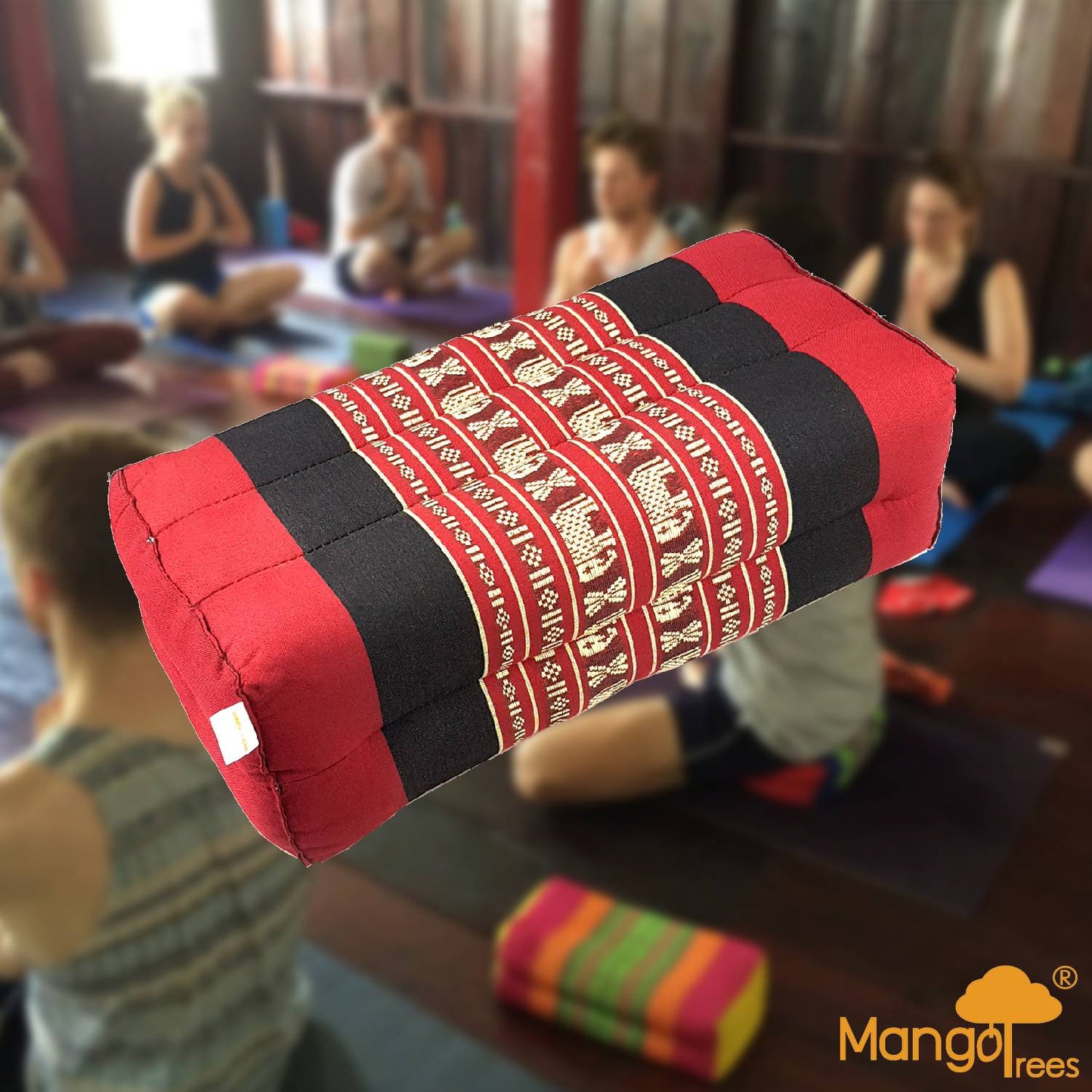 RedEle Thai Triangle Pillow - Handmade Cotton, Organic Kapok, Firm Support, Meditation/Yoga Cushion