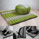 Thai Meditation Cushion Set - Zafu & Zabuton, 100% Organic Kapok, Foldable, Green