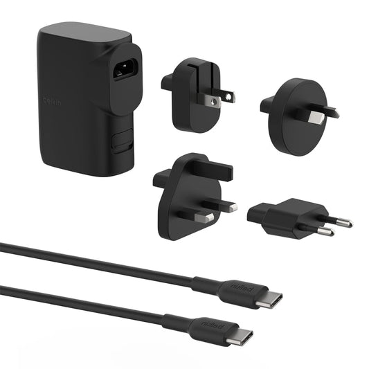 Belkin BoostCharge Hybrid  Wall Charger 25W + Power Bank 5K with Travel Adapter Kit