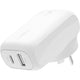 Belkin Dual PD Wall Charger with PPS - 42W Fast Charging for iPhone & Android, 1x USB-C (30W) & 1x USB-A (12W) - White – view 3