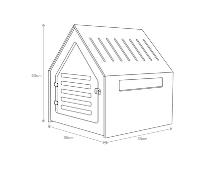 Modern Pet House Dog Crate (White)