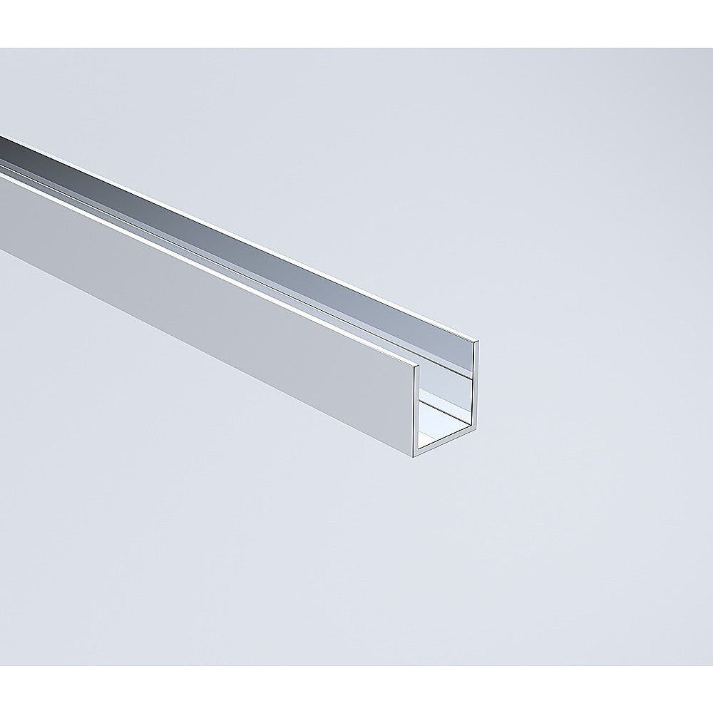 100x80cm Corner Frameless Shower Screen with Chrome Channel and Brass Hinges, Round Handle