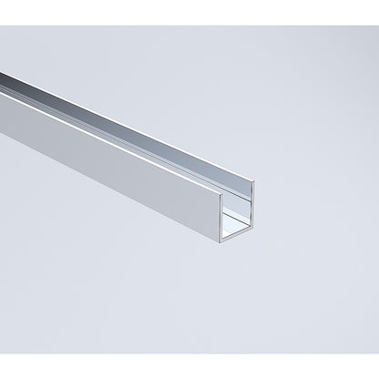 100x80cm Corner Frameless Shower Screen with Chrome Channel and Brass Hinges, Round Handle