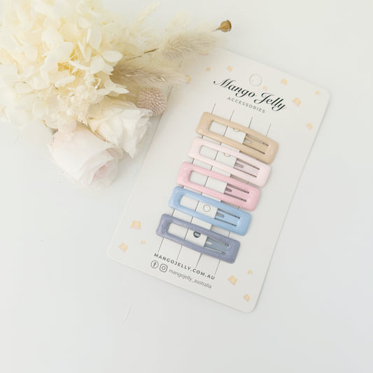 MANGO JELLY Butter Cream Hair Clips Collection - Ice cream Bar clips - One Pack - Auzzistore
