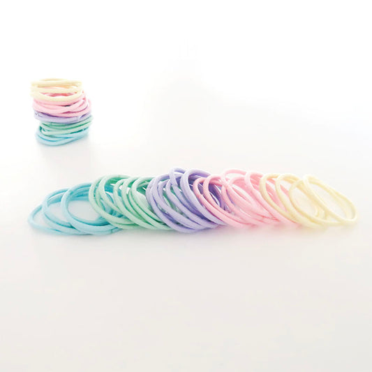 MANGO JELLY Kids Hair Ties (3cm) - Classic Soft Pastel - One Pack – view 2 - Auzzistore